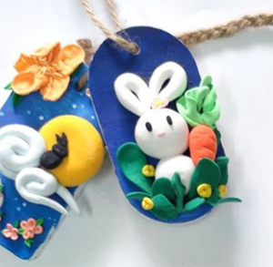 Clay Rabbit Pendant Mid-Autumn Craft