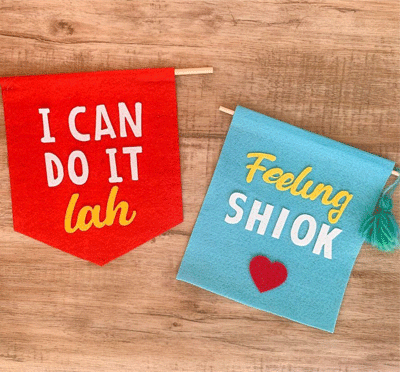 Say It in Singlish Felt Banner National Day Craft