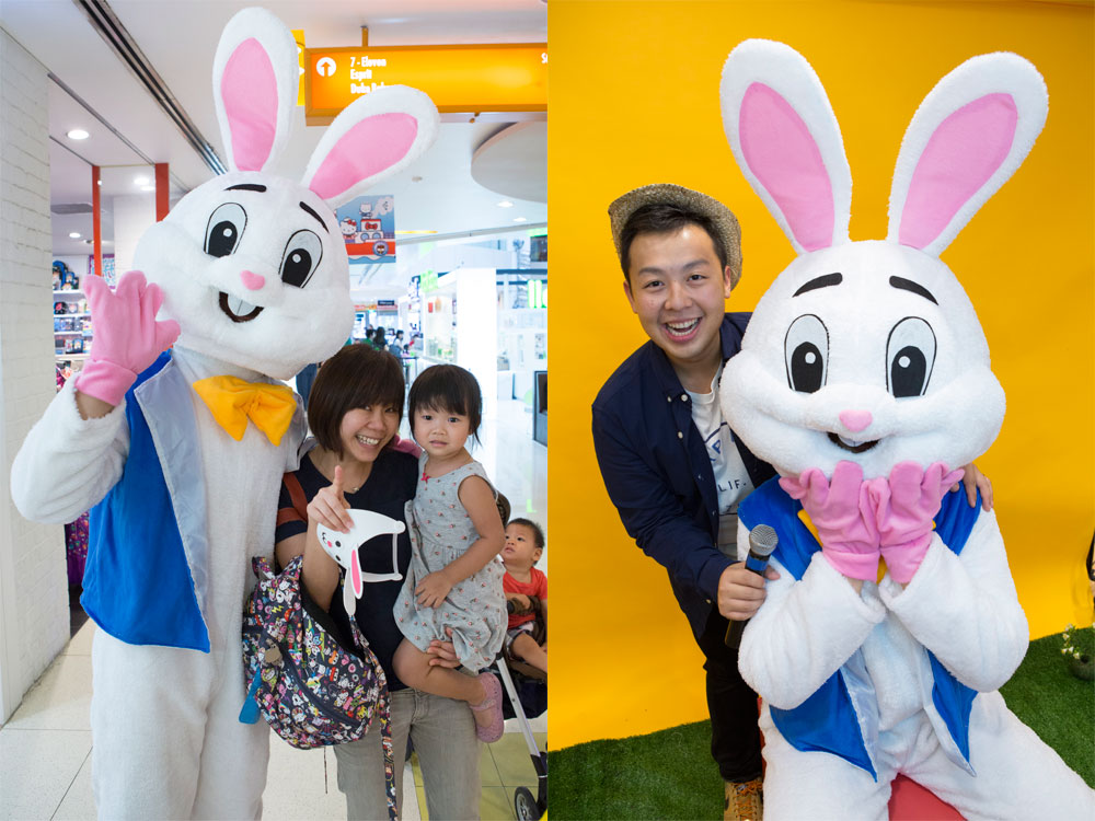 Easter Bunny Mascot Roving Easter Activity