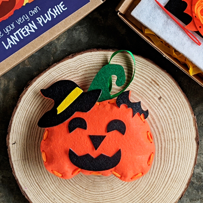 Jack-O-Lantern Felt Plushie Halloween Craft