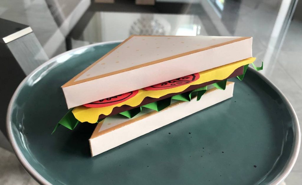 3D Paper Sandwich Craft