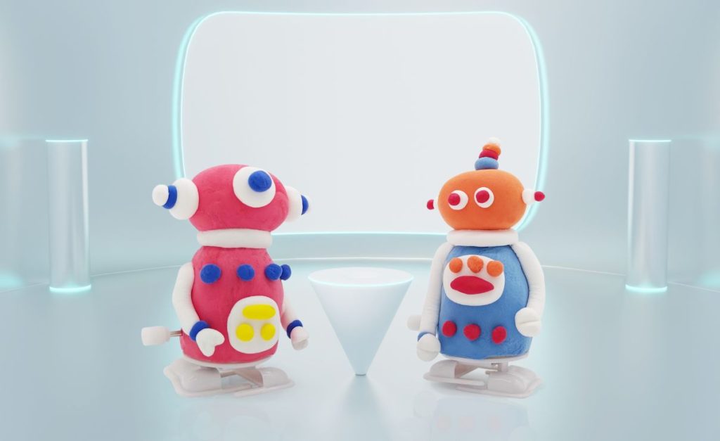 Movable Air Dry Clay Robots